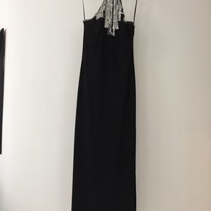 LOL Halter Evening Dress with Sequin Top